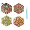 4Pcs DIY 3D House Stickers Kit Adults Kids Reusable Stress-Reducing Miniature Scene Sticker Set DIY Projects Gift