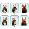 Foxes Ears Headband Plush Tail Bowtie Dogs False Nose Dogs Hair Hoop Set Animals Cosplay Costume Set for Halloween