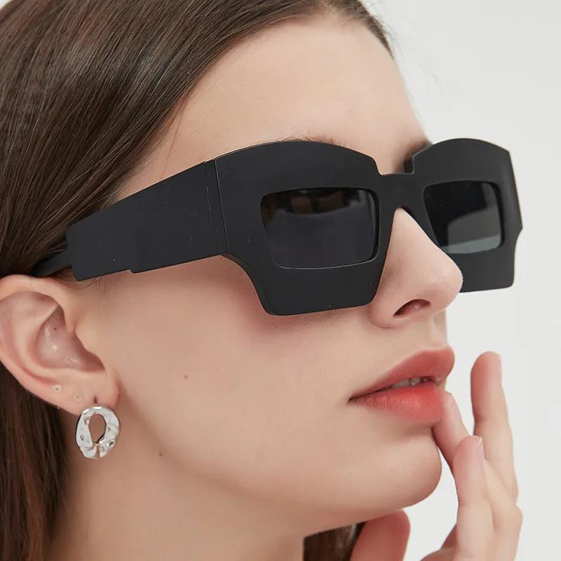 Fashion Irregular Square Sunglasses Funny Party Asymmetrical Sun Glasses Women Men Brand Designer Personality Black Sunglasses