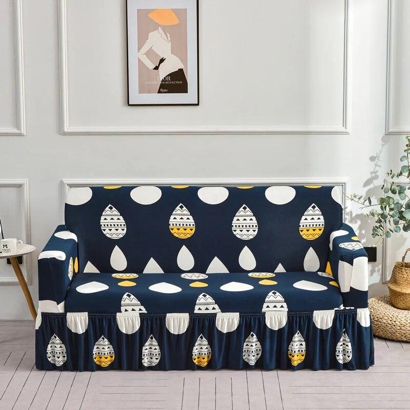 Elastyczna spódnica narzuty na sofy do salonu elastyczne narzuty na sofę funda sofa krzesło narzuta na sofę Home Decor duży rozmiar 350cm