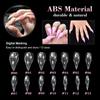 Eagle'S Talon 120/140 Pcs Short Curved Stiletto False Nail Tips Clear Soft Fake Nails Extensions For Diy Nail Salon Manicure