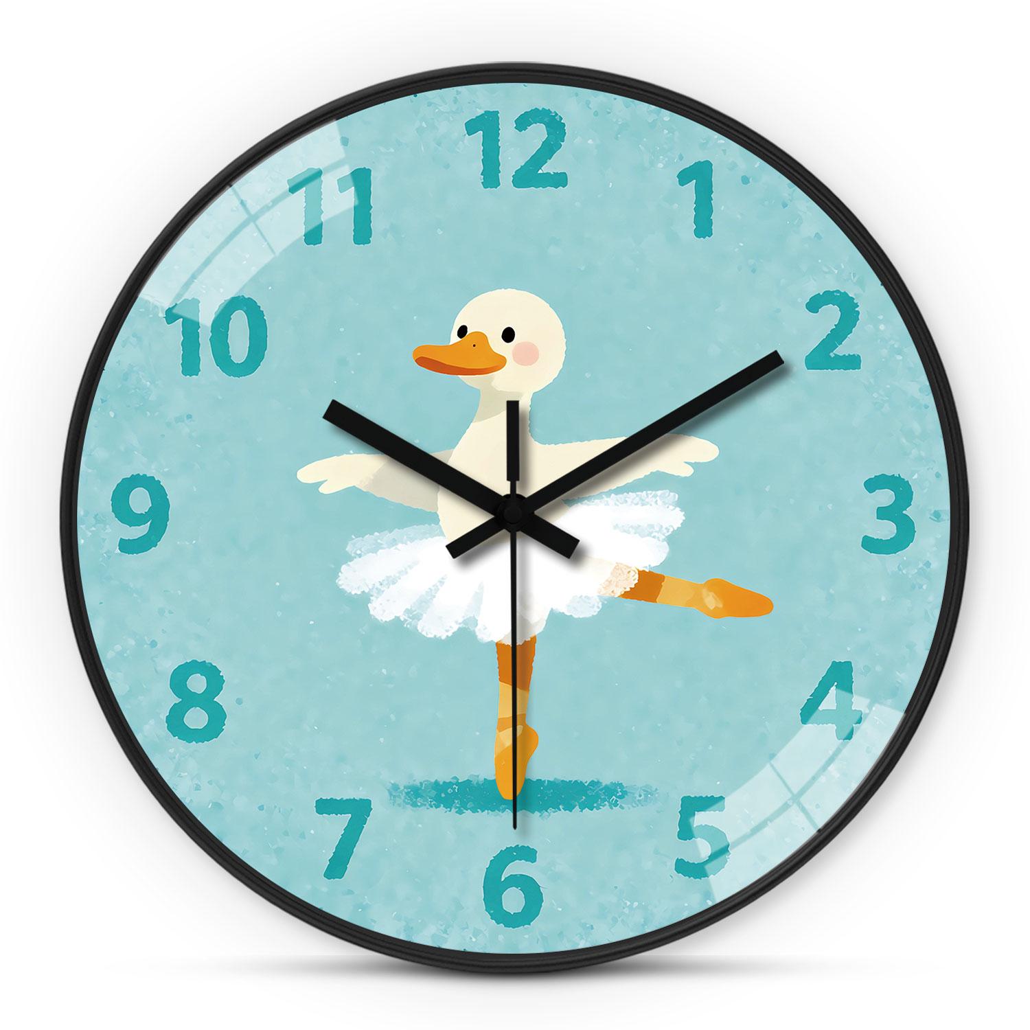 High-Quality 1 High-Quality Cute High-Quality Dancing High-Quality Swan High-Quality Wall High-Quality Clock, 8-12Inch High-Quality Round (as the picture,8 Inch)