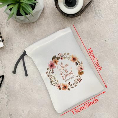 Kit de Ressaca Personalizado para Festa de Noivado Sacolas Florais de Lembrancinha de Boas-Vindas para Casamento Lembrancinhas para Casais Decoração para Chá de Panela Festa de Despedida de Solteira