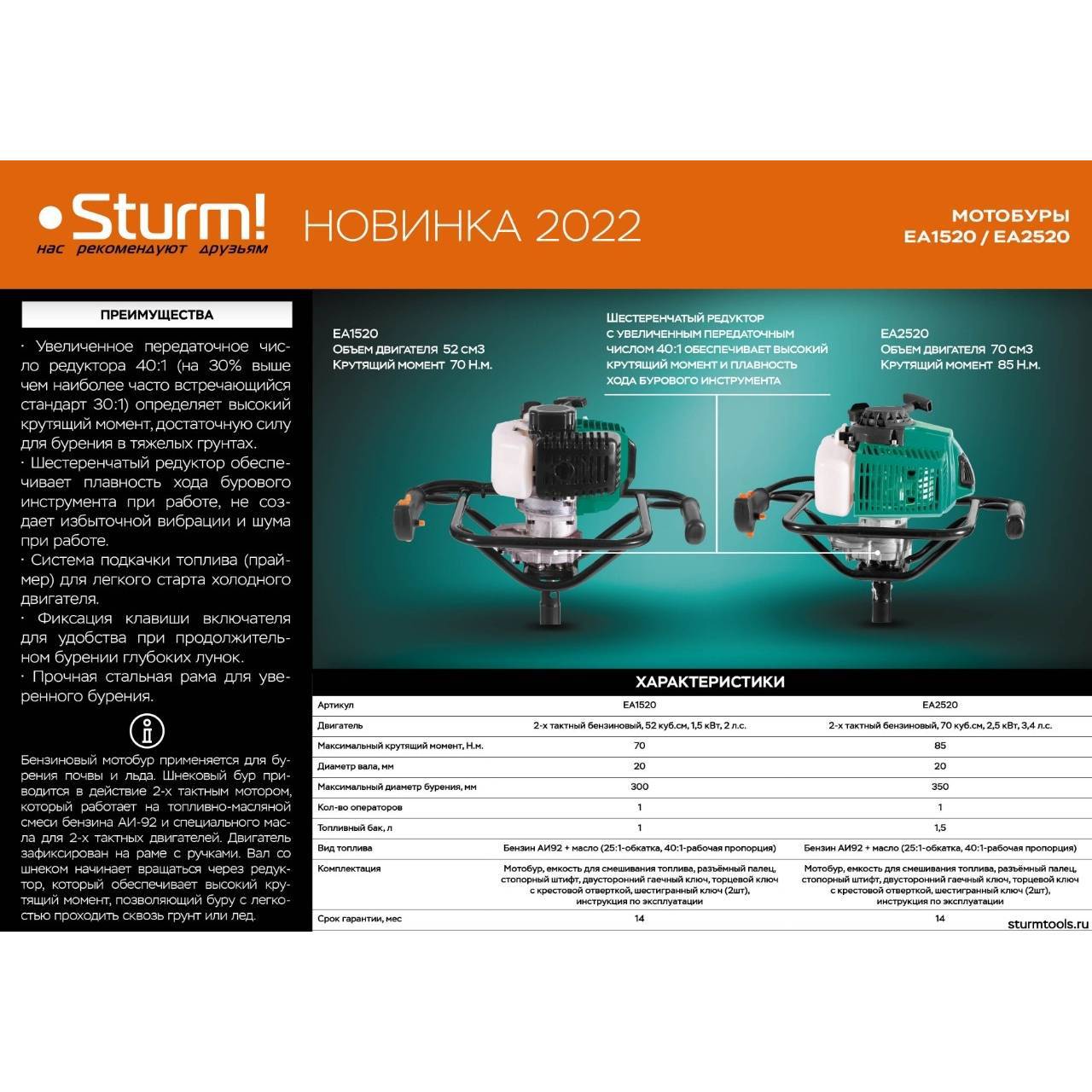 

Газовая дрель Sturm Ea1520
