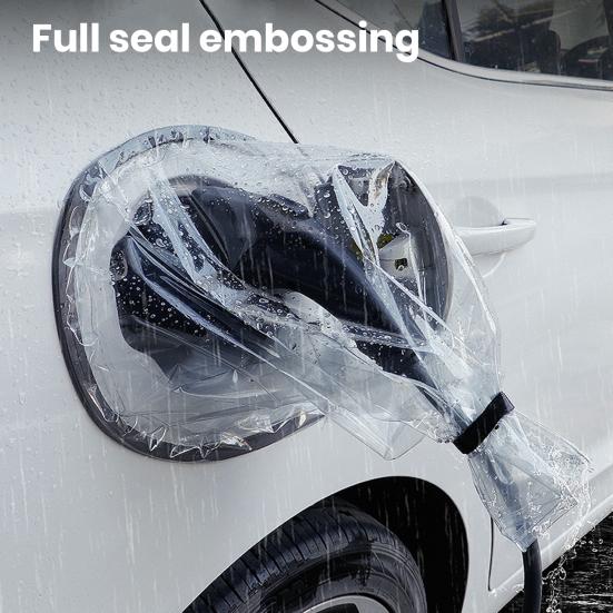 Wasserdichte Ladeanschlussabdeckung mit starker magnetischer Saugkraft, Universalgröße, regendicht, durchsichtig, Schutzhülle für das Außengehäuse für EV-Ladegeräte