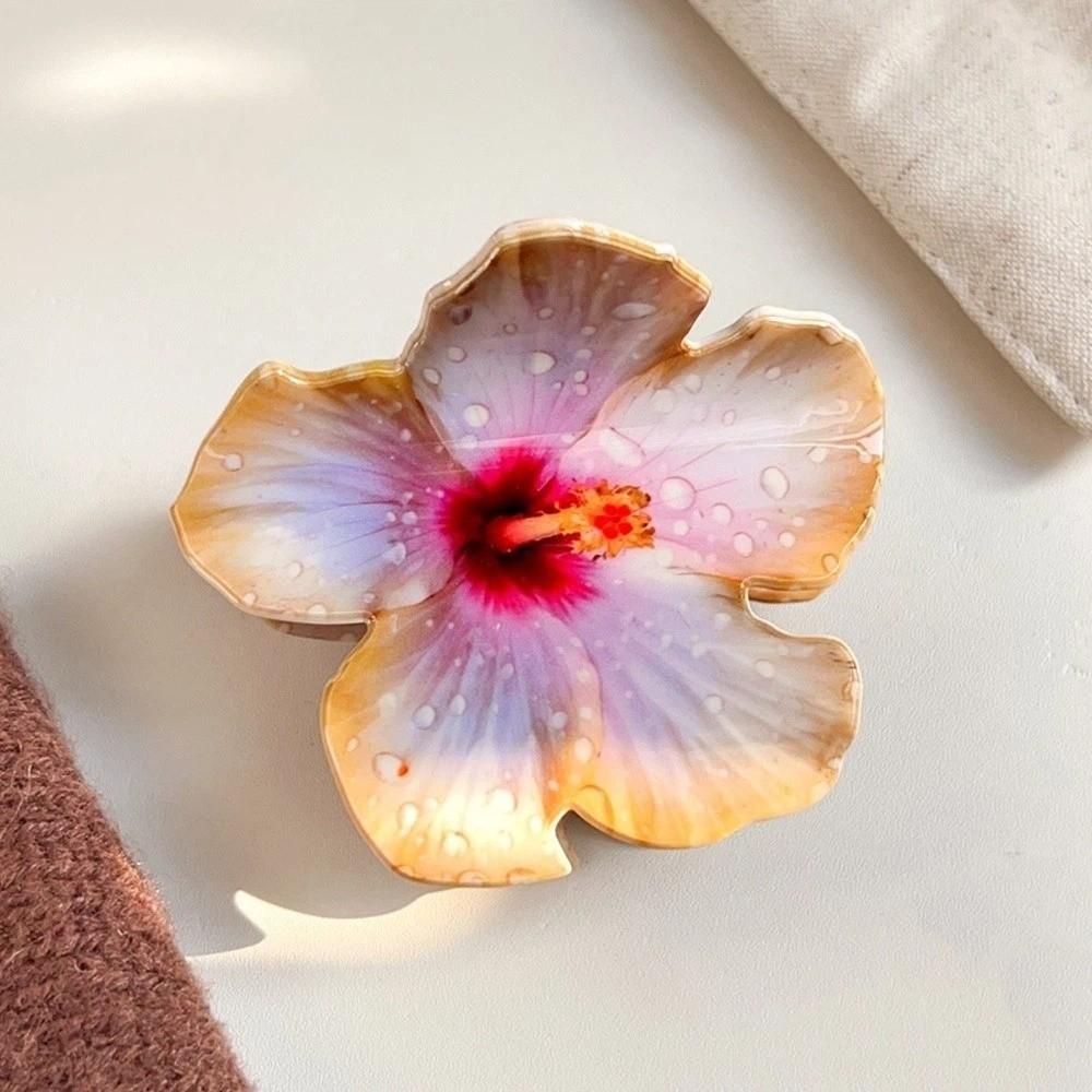 Versatile Hibiscus Flower Hair Clip Vintage Nature-inspired Accessories Pool Party