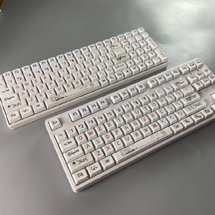 122 Keys PBT Keycaps XDA Profile DYE-SUB Keycap For Cherry MX Switch Mechanical Keyboard Cat Kindergarten Keycap