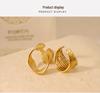 Adjustable Irregular Titanium Steel Gold-Plated Ring Set