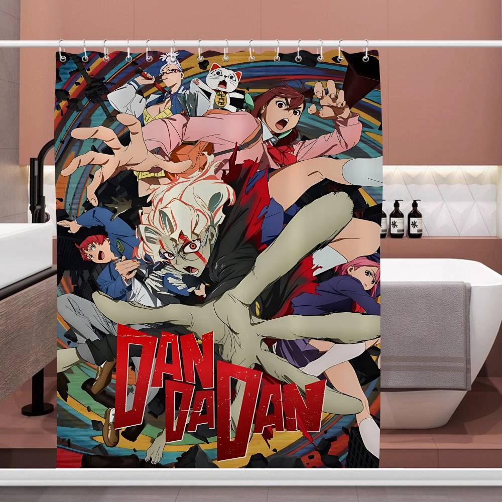 Baifenbai Home Furnishing Light Popular Japanese Anime Dandadan Shower Curtain - Water-Repellent And Leak-Resistant, Mold And Mildew Resistant For