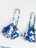 2025 European & American Three-Piece Print Bikini Set with Underwire & Half Skirt