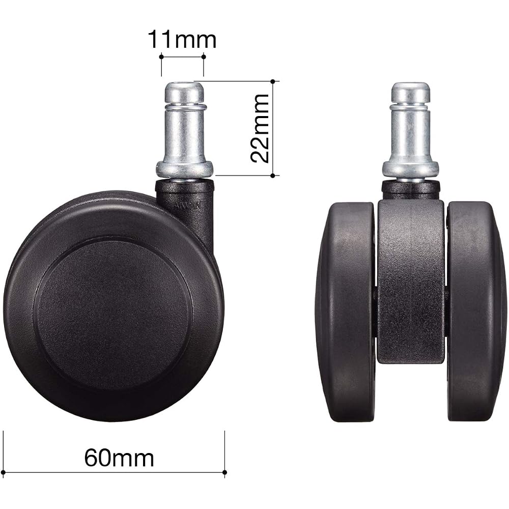 Kokuyo A-CS18UF6 Diameter 60 V (Polyurethane Wrapped) Caster Set of 5