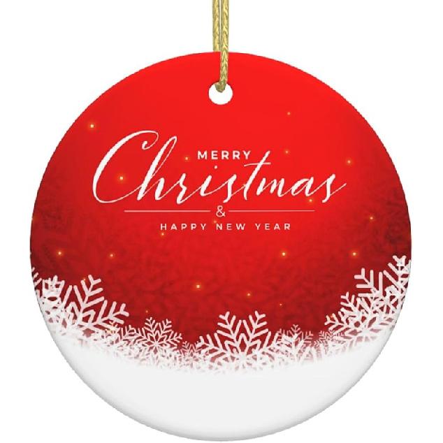 Christmas Ornament Merry Christmas Snowflakes Christmas Tree Ornaments Christmas Decoration for Xmas Ornaments Hanging Decorations Ceramic Ornament