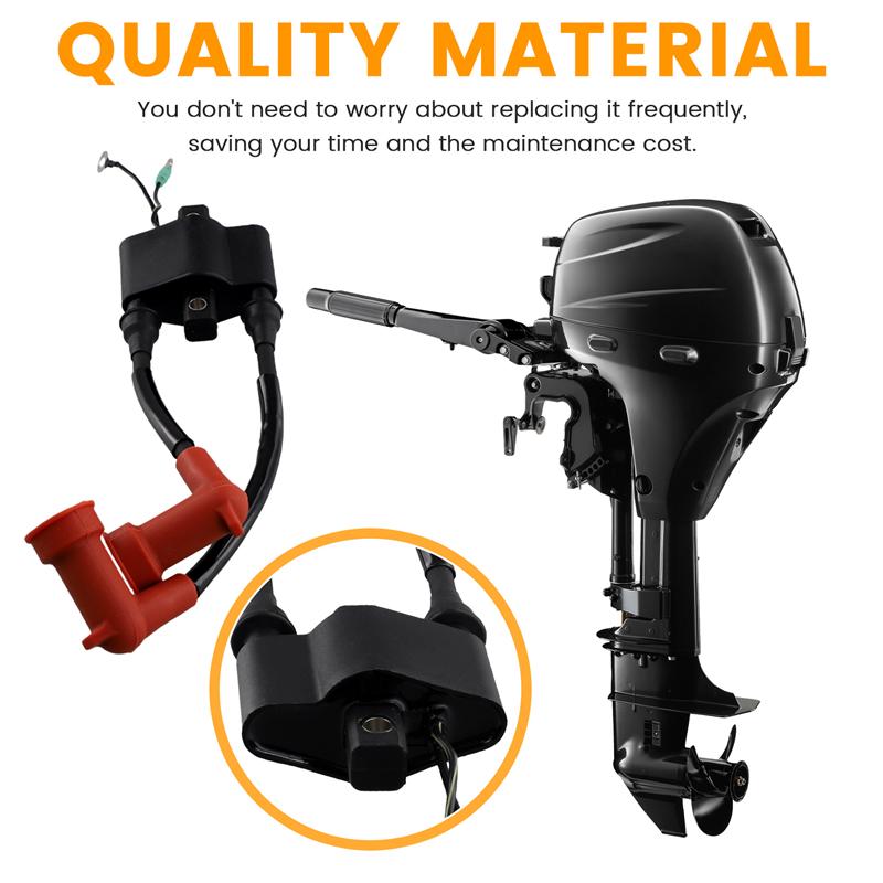 

339-879147T71 Outboard Engine Ignition Coil For Mercury Quicksilver 10HP 15HP 20HP Nissan Tohatsu 3BJ-06040-0 3BJ060400M BlackRed