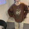 Spring/Autumn Women's Hoodie, Korean Style Loose Long Sleeve Fleece Crew Neck Sweatshirt for Women