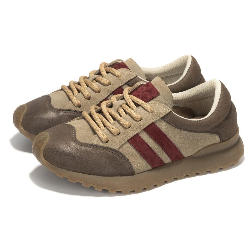 Spring new cowhide round head casual lace-up soft-soled leather men's single shoes Spring new comfortable shoes