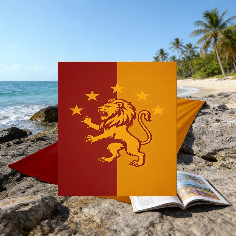 1pc Football Team (13) Beach Towel, Beach and Seaside Swimming Pool Equipment, Fashion Pattern, Rectangular, Travel Essentials