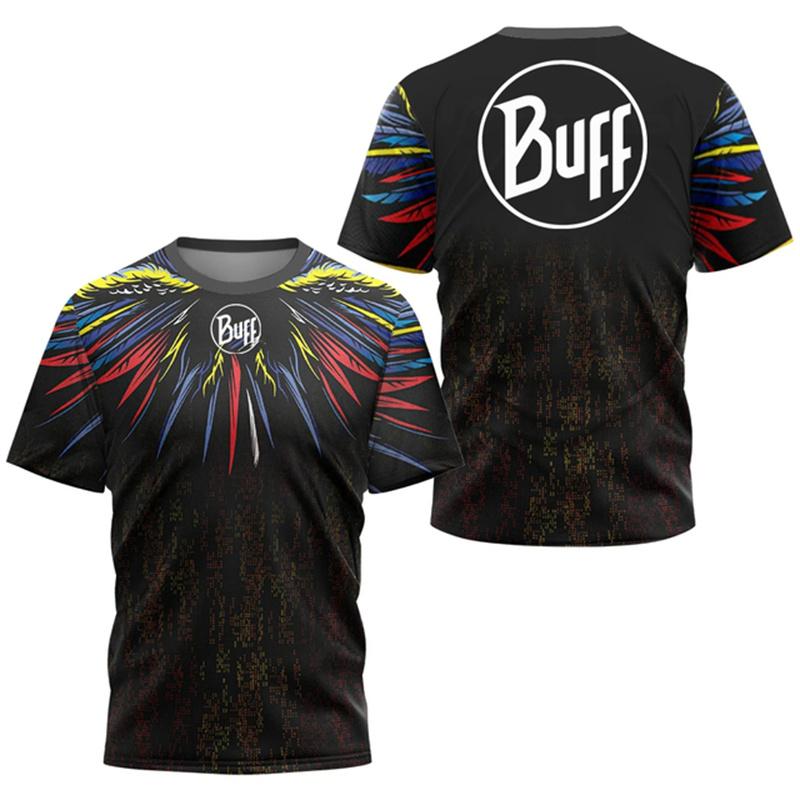 Summer Round Neck 3D BUFF Print Top Fashionable Casual Sport Short Sleeved Men's T-shirts