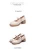 Red Dragonfly Thick-Soled Mary Janes 2025: Women's Patent Leather High Heels - Japanese Style Summer Shoes