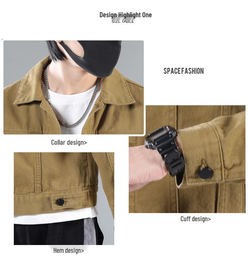 2025 Men's Casual Loose Denim Jacket - Trendy Korean Style for Spring and Autumn