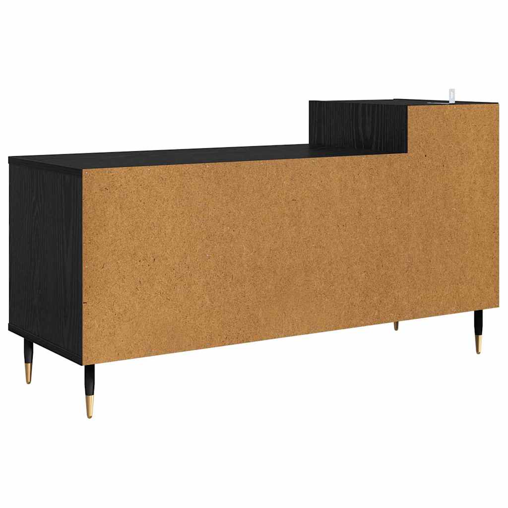 TV Stand Black Oak Effect 100 x 35 x 55 cm Particleboard