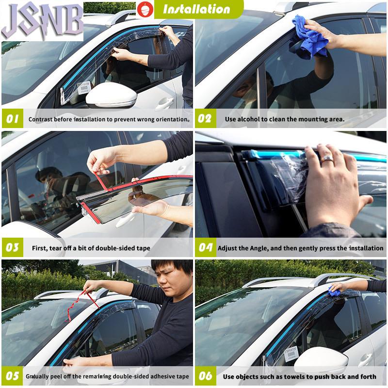 New For GEELY Binyue Coolray Pro 2018+ Car Window Visor Awning Shelters Windshield Side Window Rain Sun Shade Auto Accessories