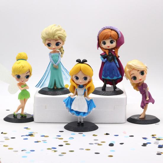 Action Figure Skin-friendly Exquisite Craft PVC Disney Princess Figurine Model Statue for Children