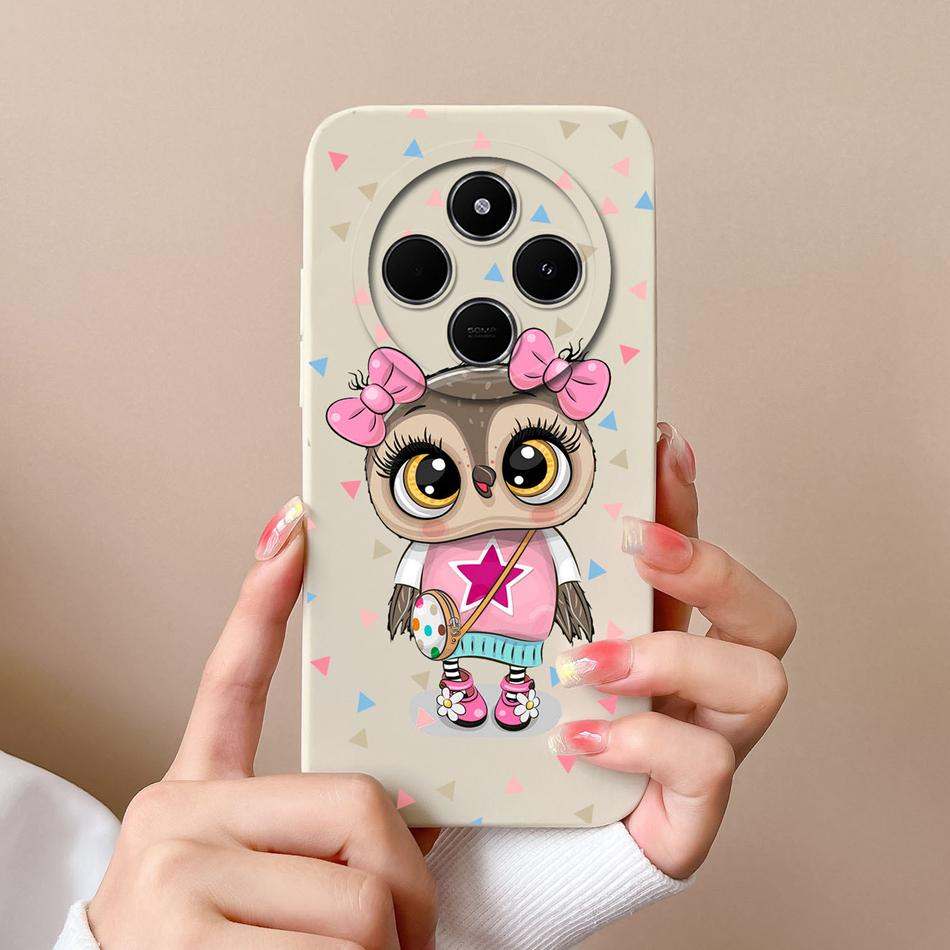 For Xiaomi POCO C75 Case Love Heart Butterfly Back Cover For POCO C 75 4G Phone Housing Soft High Quality Liquid Silicone Fundas