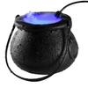 12 LED Halloween Witch Bucket Halloween Cauldron with Mist Maker