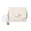 WC26122 Shimaenaga Mini-Geldbörse, Dreifach faltbar, Bietet Platz für 6 Karten, Mit Münzfach, Pralles Teller-Design, Erhältlich in 3 Farben, 9 x 10 x 3 cm (beige)