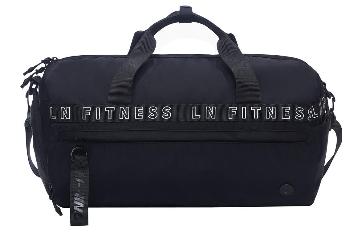 Li Ning Fitness Series Fabric Shoulder Bag, Crossbody Bag, Handbag Regular Unisex Black ABLS169-1
