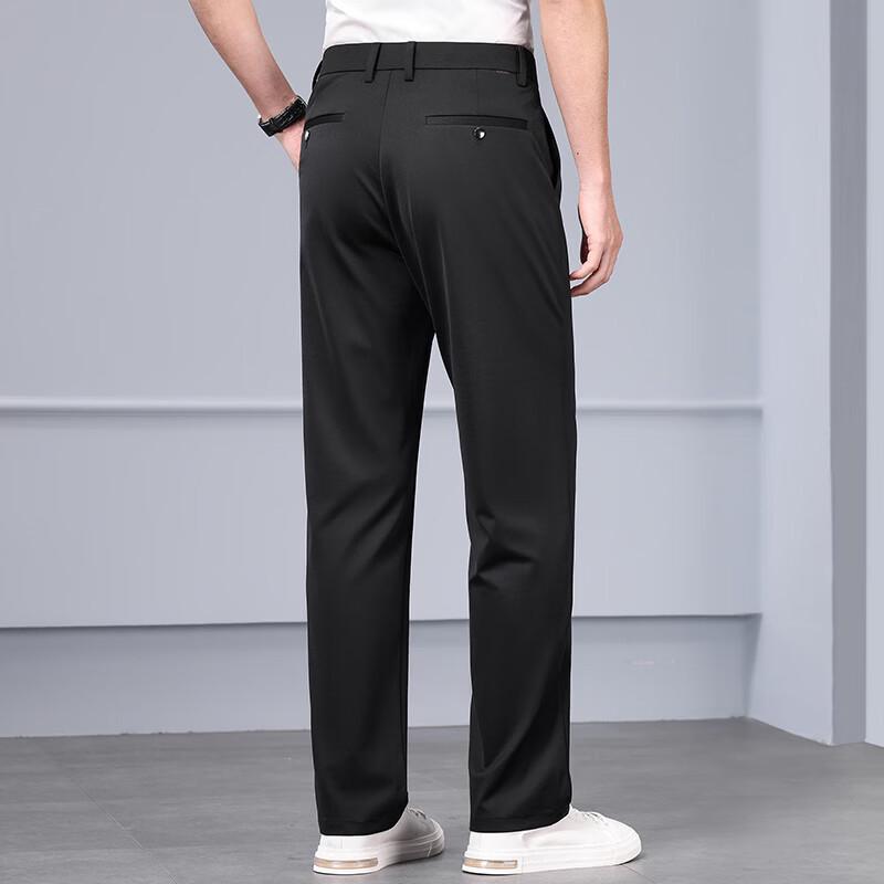 Men's Mulberry Silk Blend Stretch Casual Business Pants
