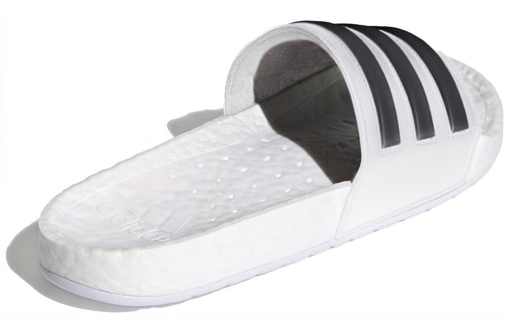Adilette Boost Adidas Slides 'White Black Stripes' FY8155