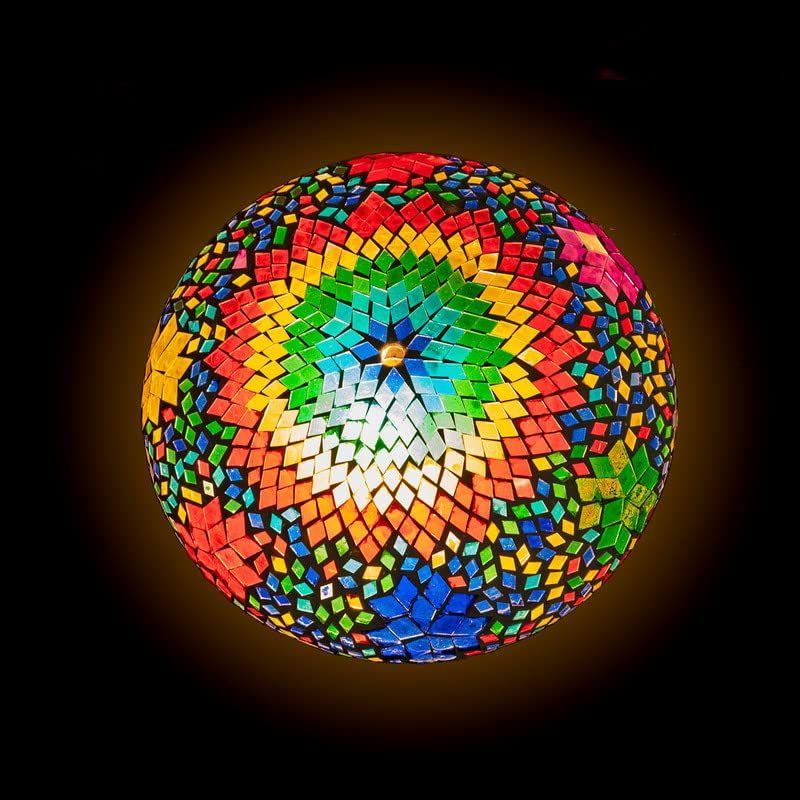 Mehrfarbiges Blumendesign Farbige Mosaikglas Deckenleuchte