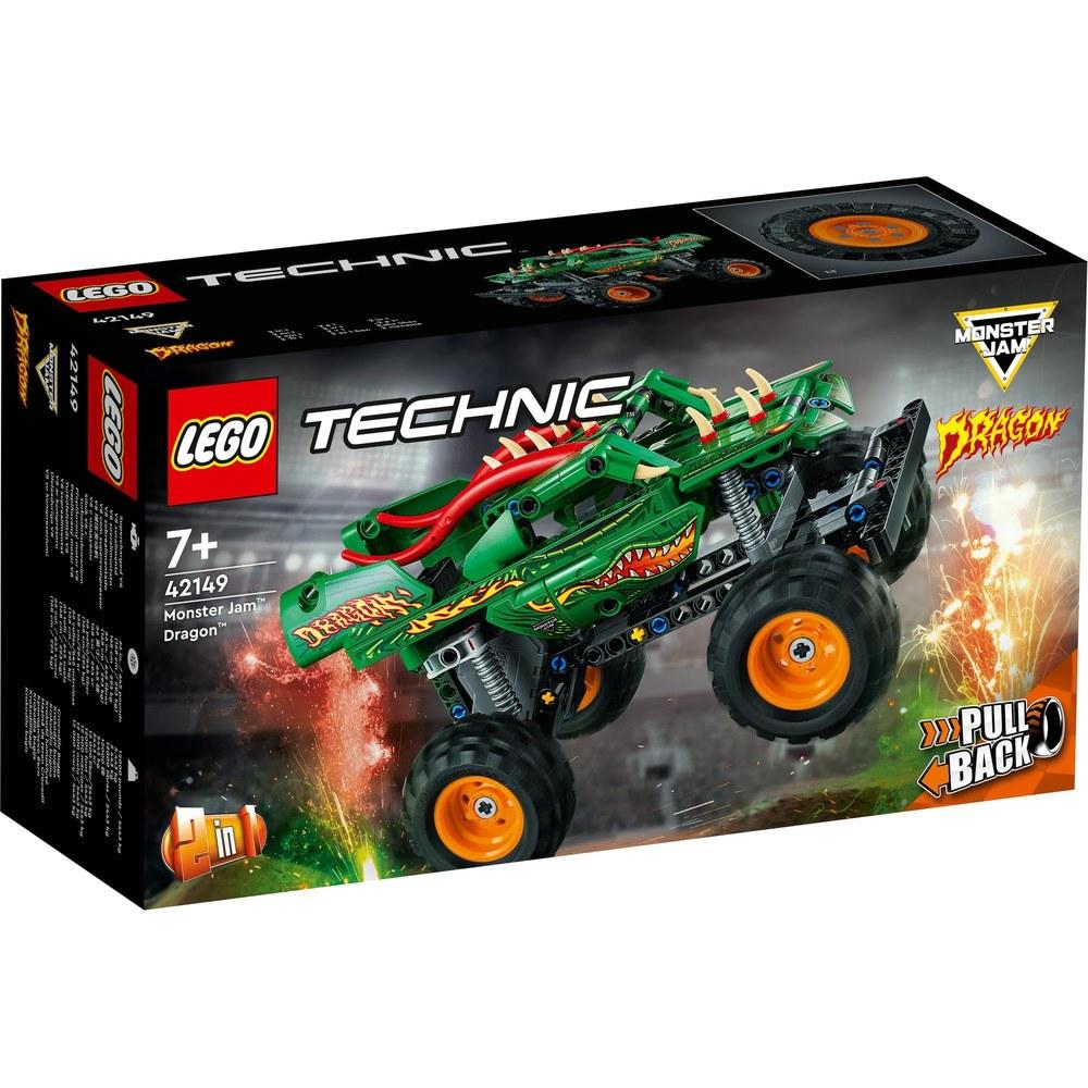 LEGO Technic Monster Jam Dragon Playset 42149 Vehicle Car Minifigure Gift for Boys Girls Kids 7-9 Years Old