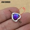 20Pcs Silver Plated Heart Loose Spacer Beads Frame For Jewelry Making Bracelet Necklace Accessories Diy