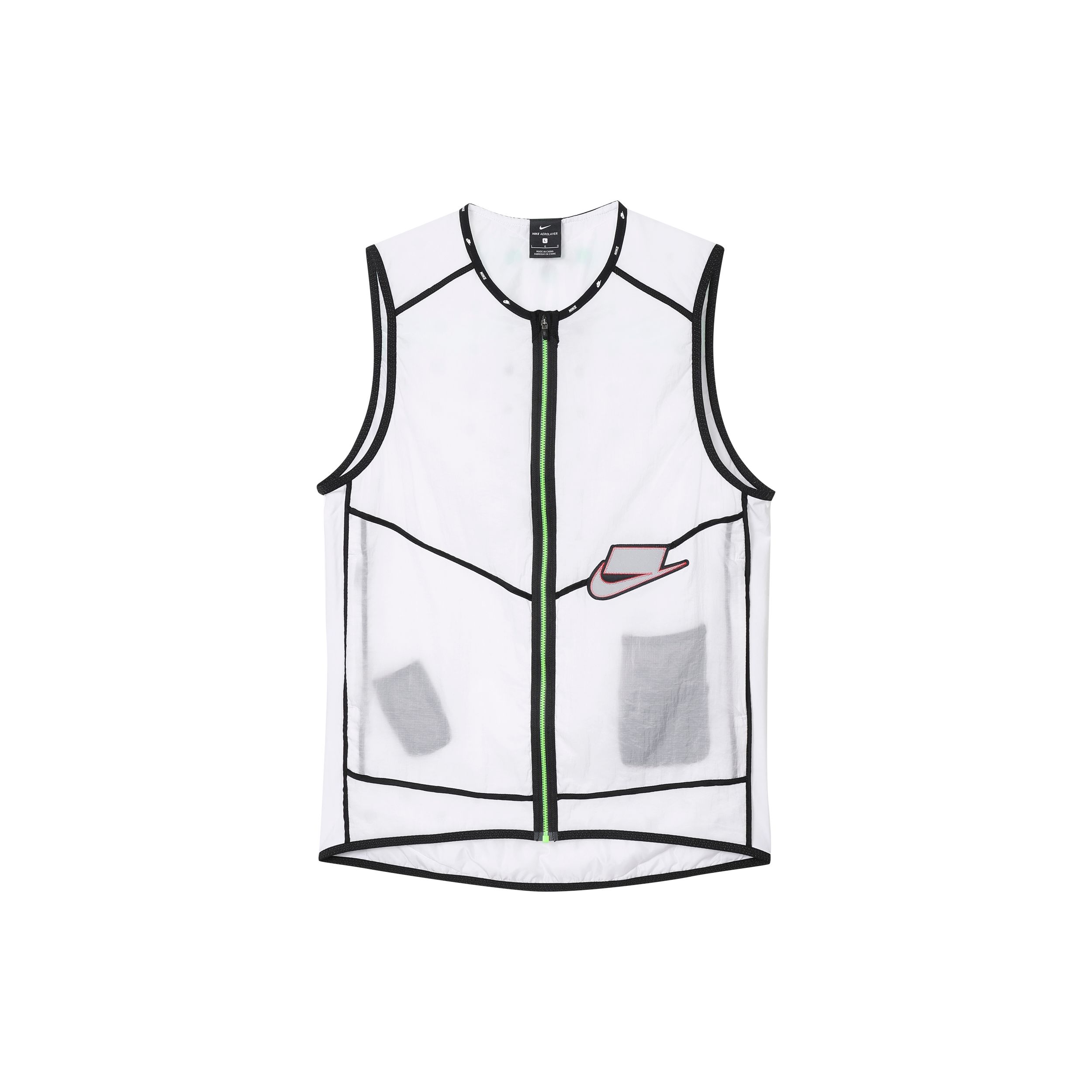 Nike Men s Aerolayer Wild Run Lightweight Water Repellent Running Vest White BV5620-100 XL