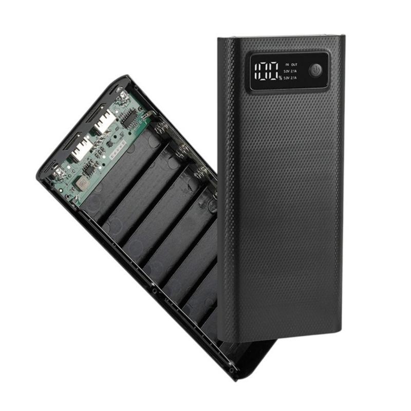 DIY 18650 Battery Pack Enclosure with Double USB Port Quick Charging Power Banks Case for Fast Charging Power Banks