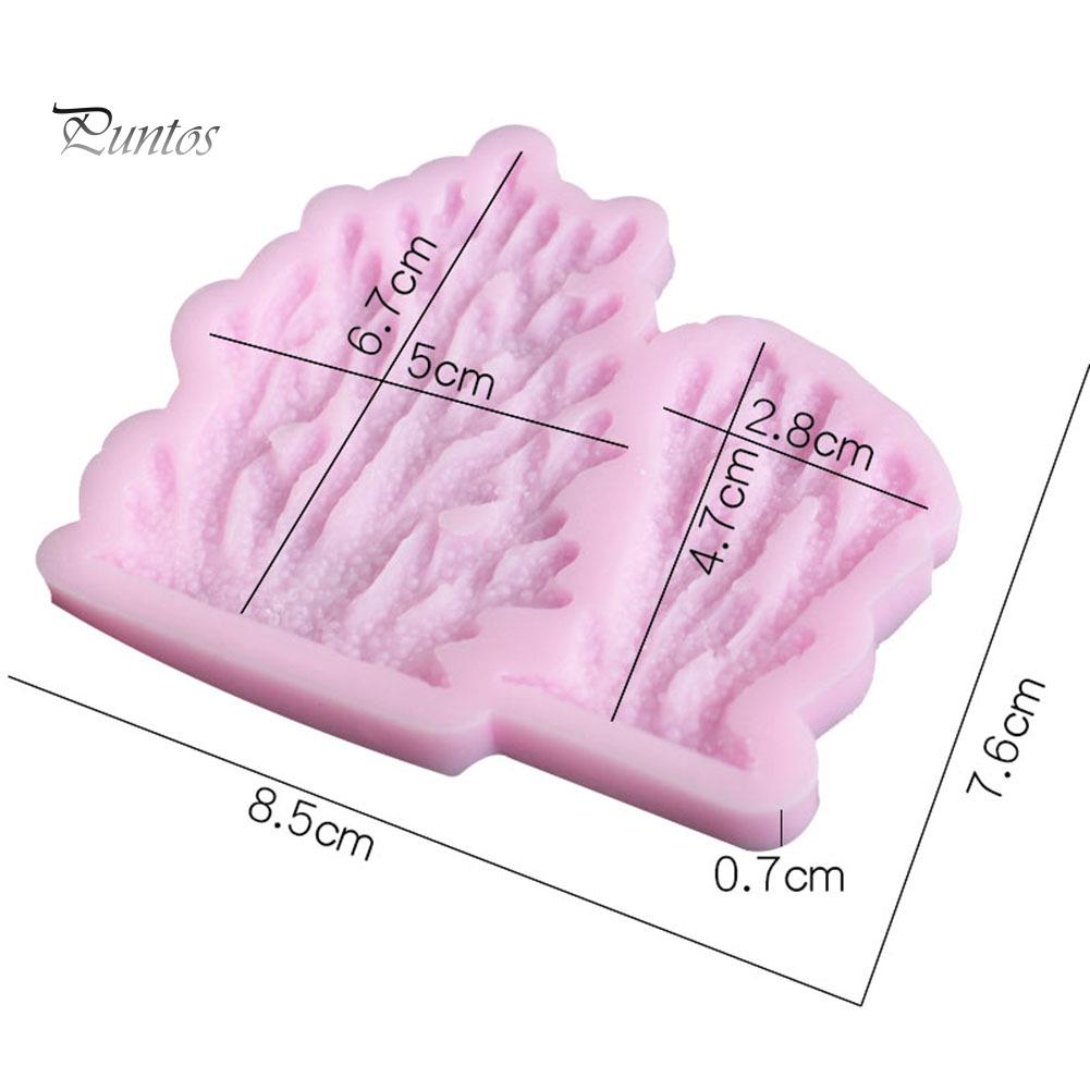 Silicone Fondant Cake Mold Embossed Coral Shape Chocolate DIY Decorative Tool