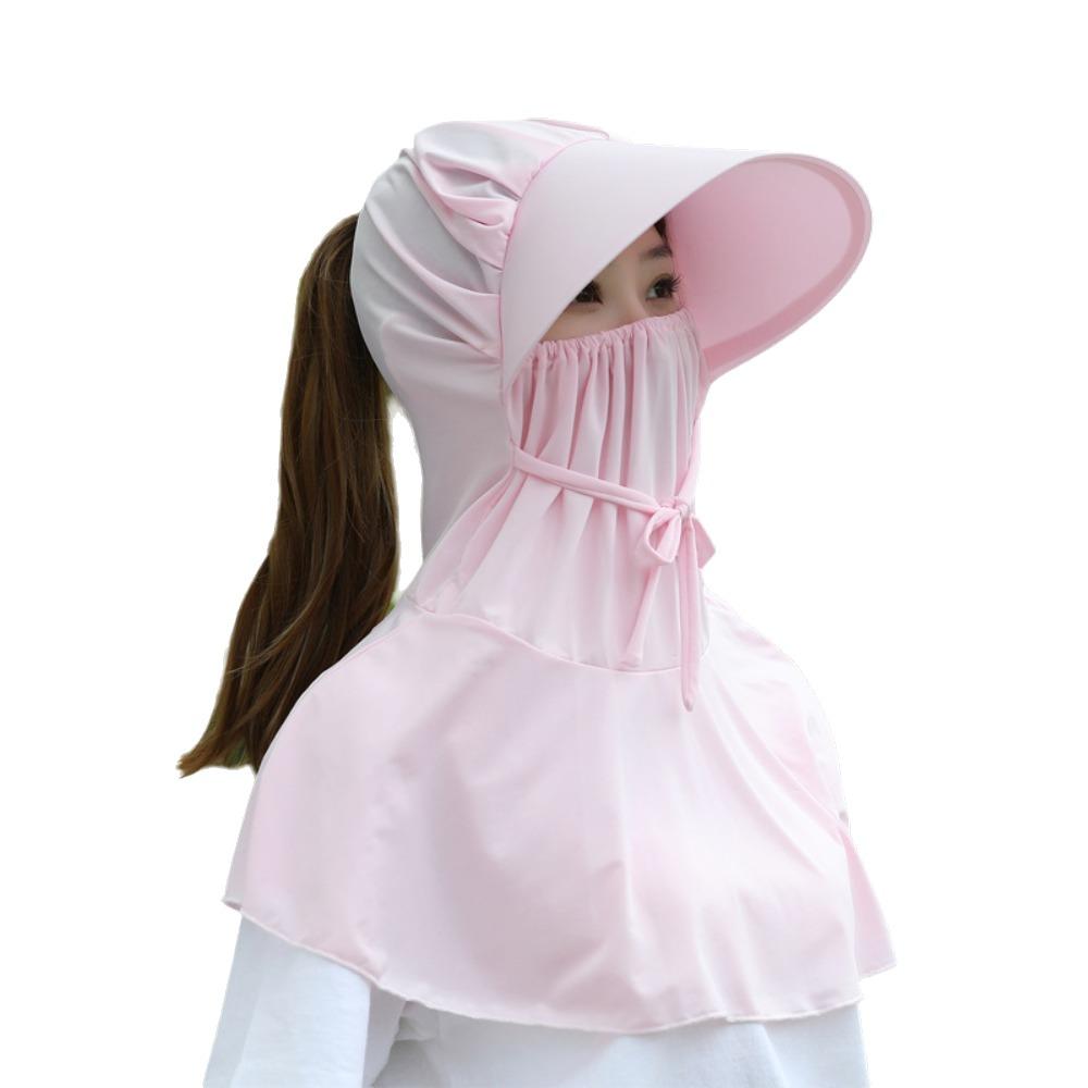 Flower Sun Protection Hat Sunscreen Bucket Hat with Mask Breathable Wide Brim Bucket Cap  Girl