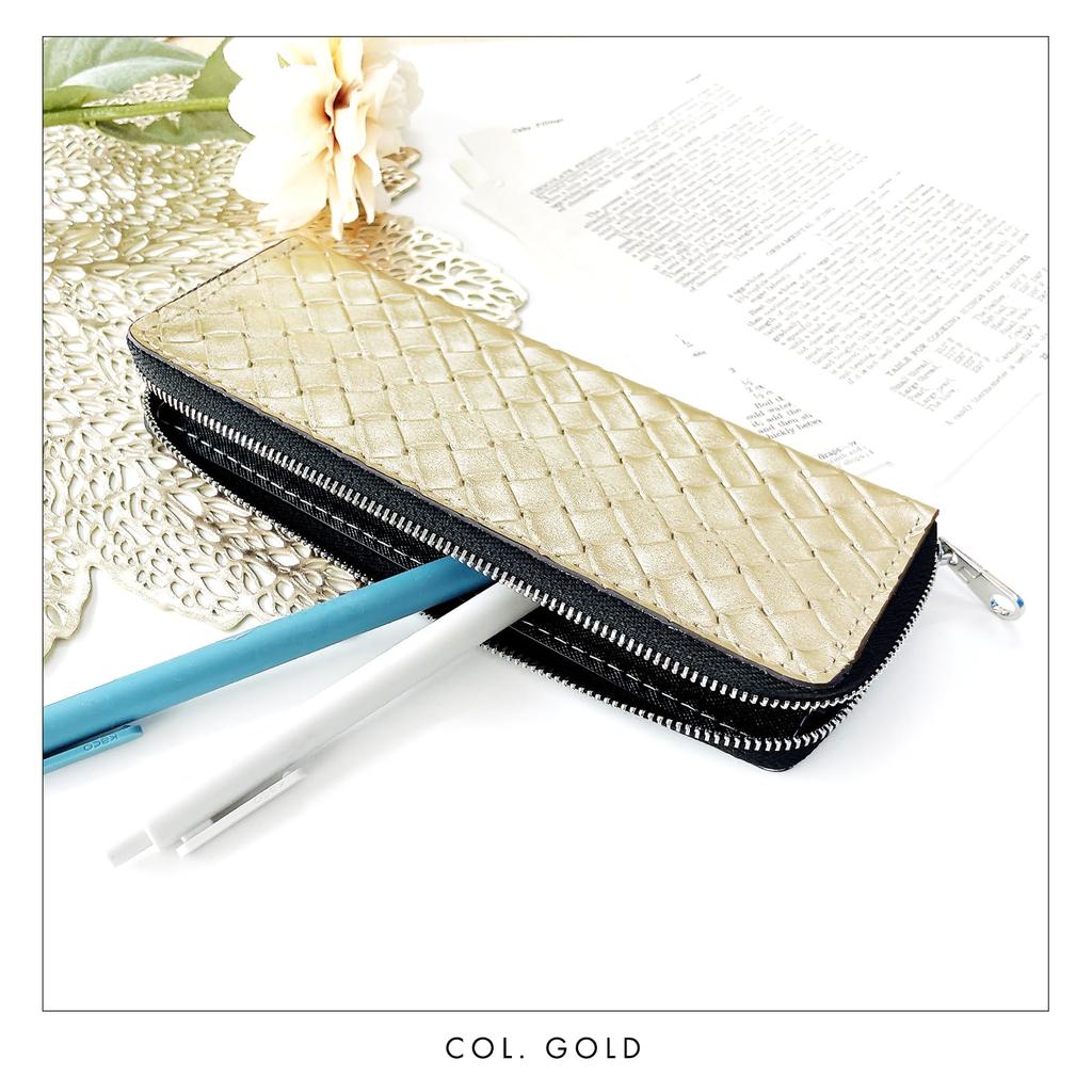 Genuine leather round pen case for women and pencil leather pen writing pencil pen metallic silver men, case, holder, compact, cowhide, thin, slim,