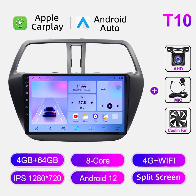 2 Din Android 12 Auto Car Radio Multimedia Video Player For Suzuki SX4 S-Cross 2014-2025 Carplay Navigation GPS Stereo Autoradio