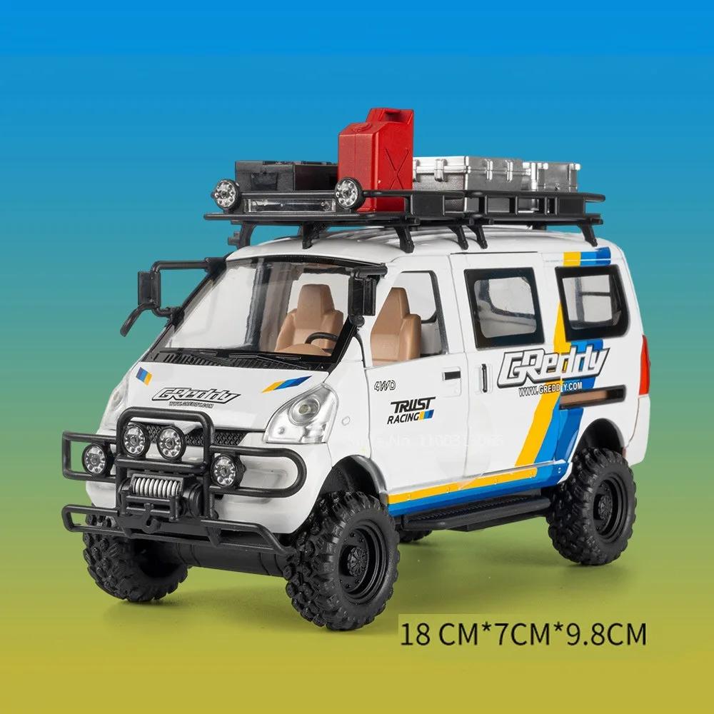 1:24 WULING RongGuang Toys Cars Models Alloy Diecast Doors Opened Miniature Van Wheels Turned Vehicles Boys Educational Toys