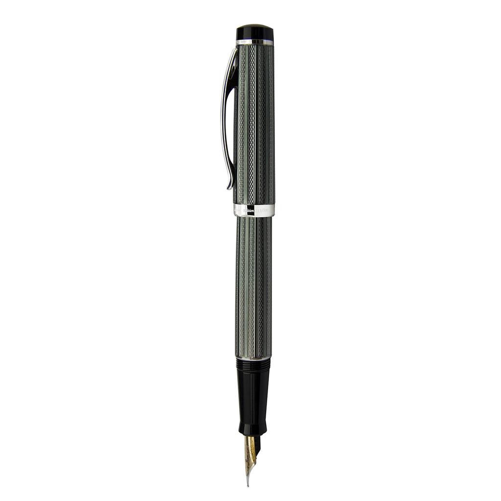 Xezo Incognito Fountain Pen Extra Fine Platinum Plated on Zinc Limited Edition Serialized Nib.Pure Green.Handmade