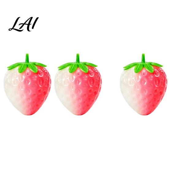 Stress Relief Gadget 1/2Pcs Strawberry Squeeze Toy Color Changing Soft Ball Sensory Decompression Simulated Fruit Pinch Fidget Toy Anxiety