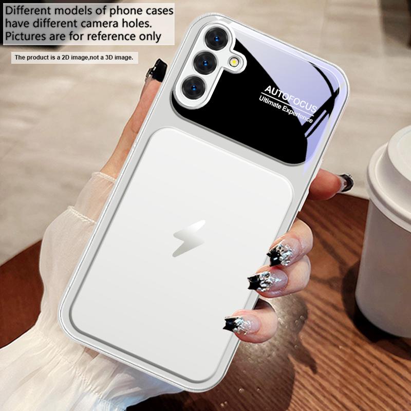 Gray Background Lightning For Samsung A73 72 71 A70 56 55 54 A53 52 51 50 42 A35 A34 33 32 31 26 25 24 23 22 30 Glass Phone Case