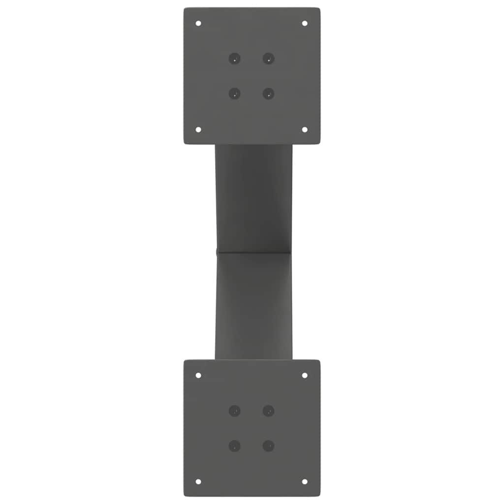 Vidaxl Dining Table Legs, 2 Pcs, Anthracite, 60X(72-73) Cm, Steel