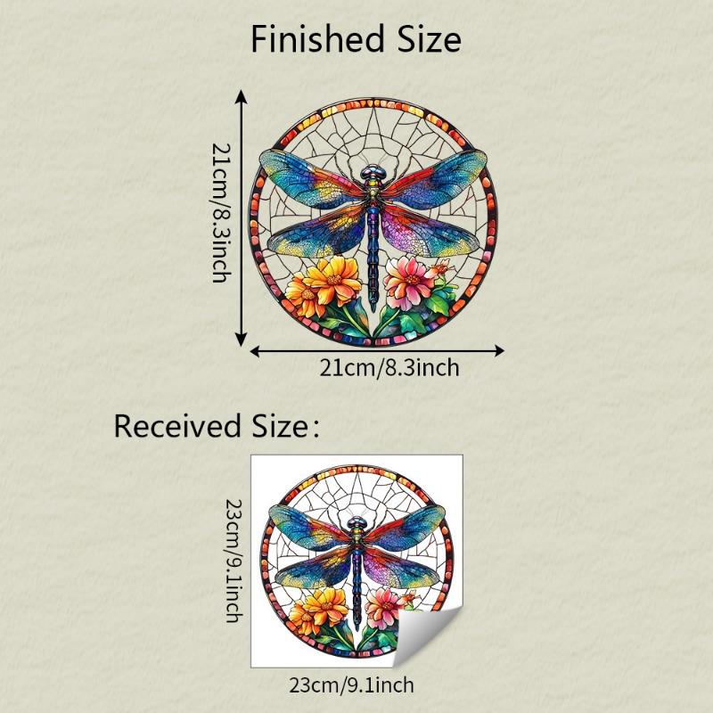 Painted Dragonfly Balcony Glass Window Home Beautification and Decoration Electrostatic Uv Window Sticker