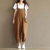 Einfarbige Damen-Overalls für Frühling und Sommer, lässig, lockere Trägerhose
