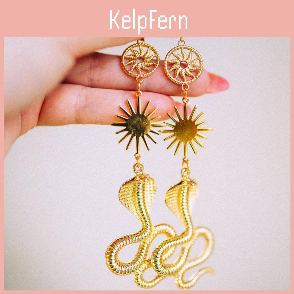 Bohemian Style Snake Sun Charm Hoop Earrings For Women Summer Fashion Accessory