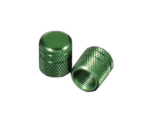 POSH FAITH Motorcycle Supplies Aluminum Colored Air Valve Cap Knurled зелёный